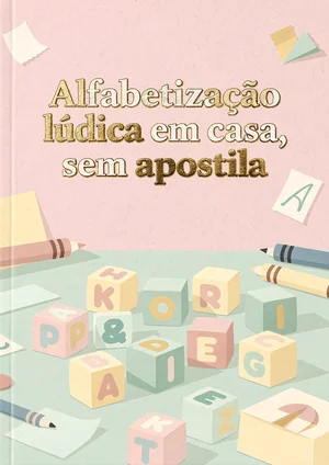 Capa do e-book Alfabetização lúdica em casa, sem apostila