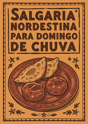 Capa do e-book Salgaria nordestina para domingo de chuva